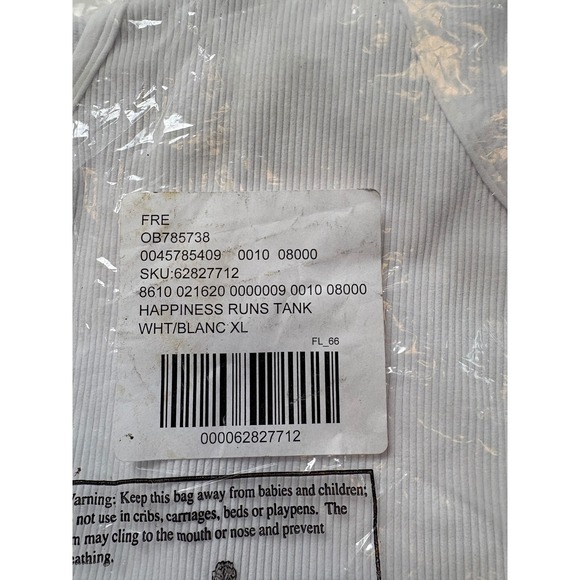 Fp Movement Women's White Happiness Runs Ribbed Athletic Crop Tank Top Size XL - Picture 7 of 10